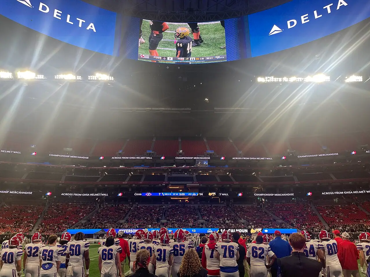 Mercedes-Benz Stadium in Atlanta, set for a game