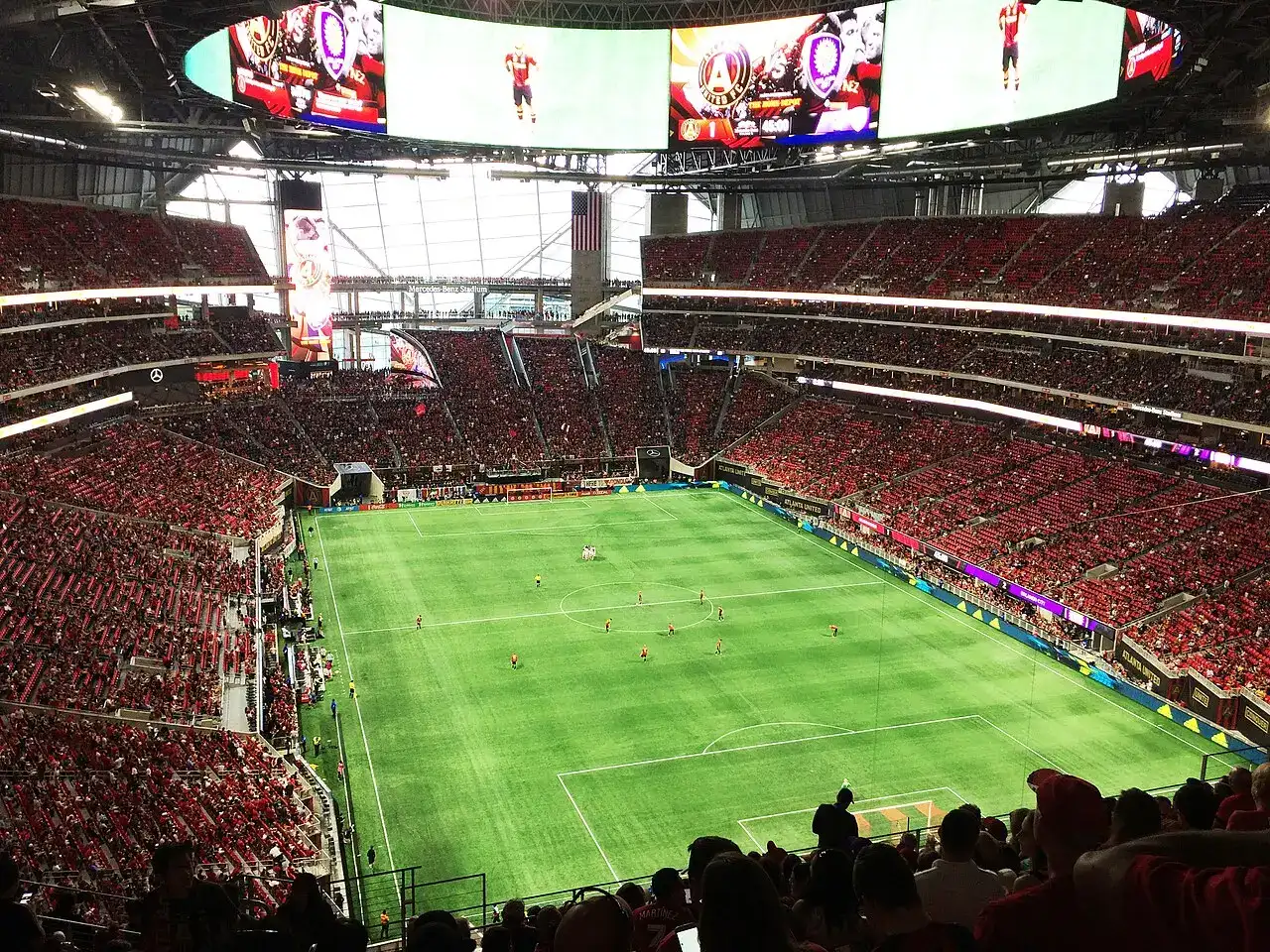Atlanta United playing an MLS match in Atlanta